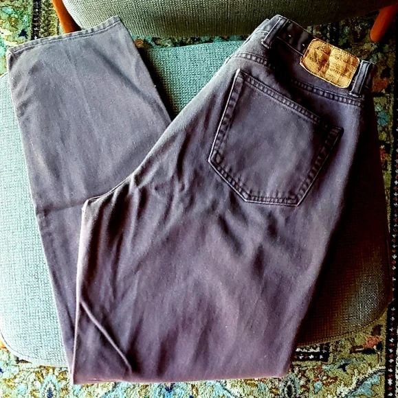 EDDIE BAUER High-Waisted VTG Jeans Relaxed Fit - Soft Brown - Size 14 - EVC - Picture 5 of 10